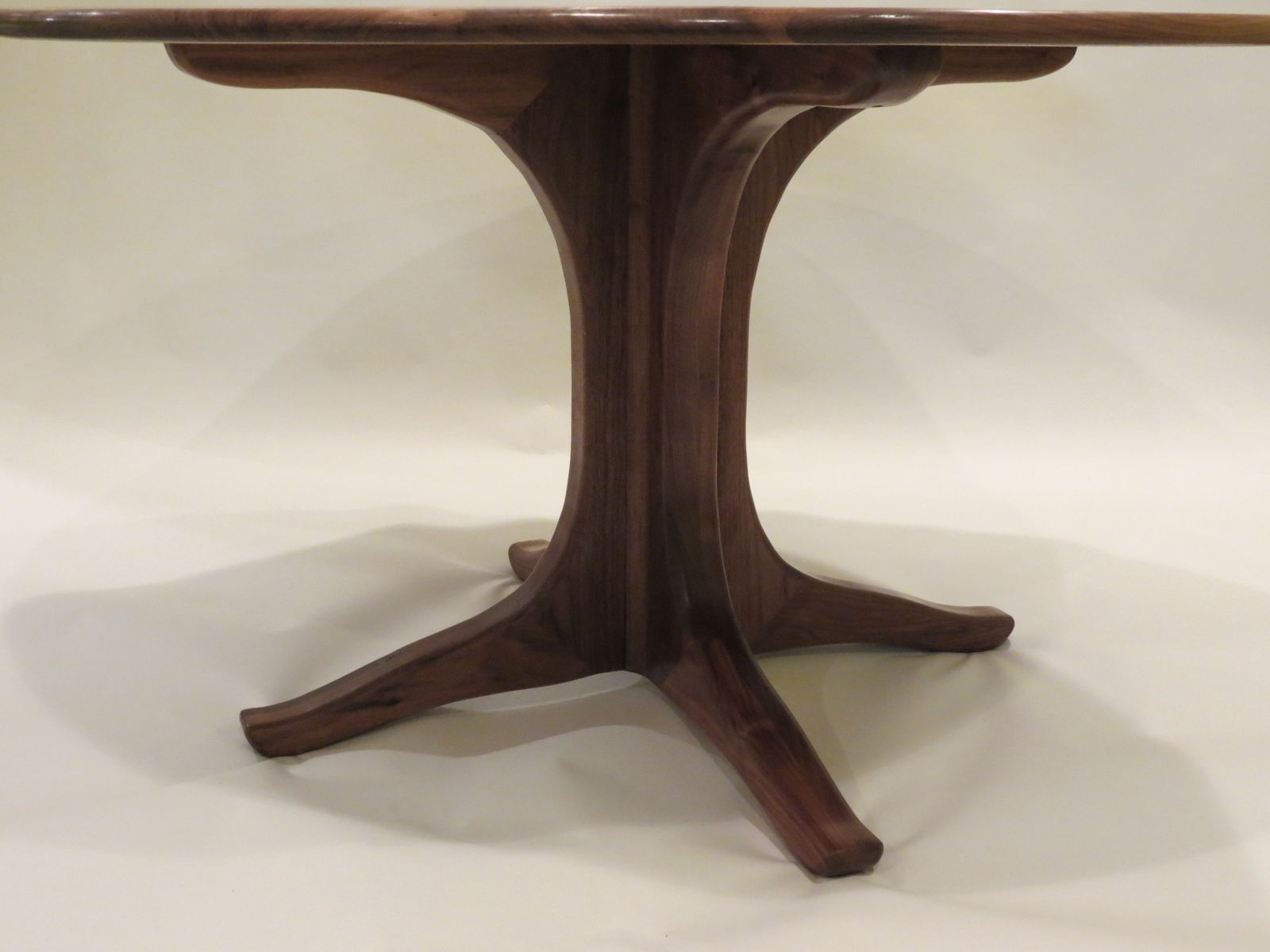 Hand Crafted Walnut Pedestal Dining Table by Lost Creek Woodworking