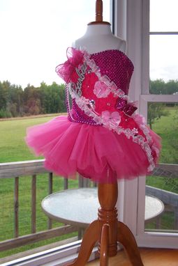 Custom Made Hot Pink Girls Sequin Tutu Dance Costume