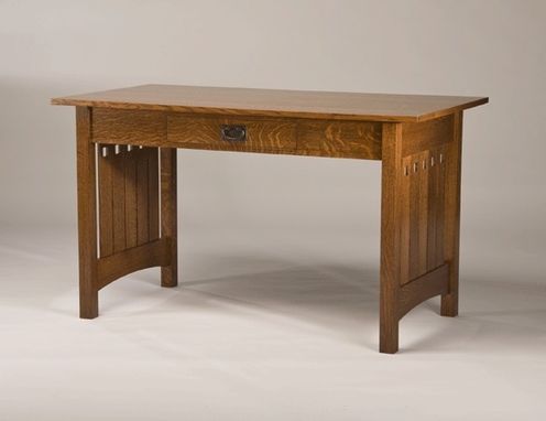 Custom Made Quarter Sawn White Oak Mission Style Desk