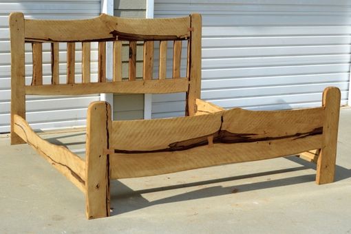 Custom Made Ing Size Canyon Live Edge Oak Bed