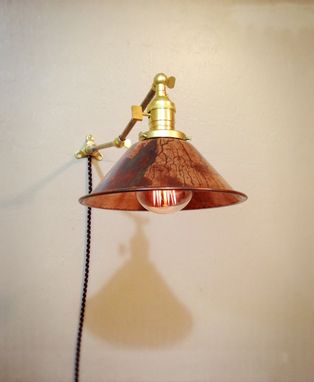 Custom Made Adjustable Articulating Wall Mount Industrial Light - Copper & Brass Sconce
