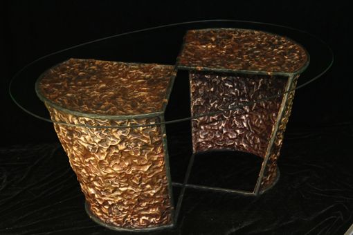 Custom Made Custom Hand Hammered Copper Table
