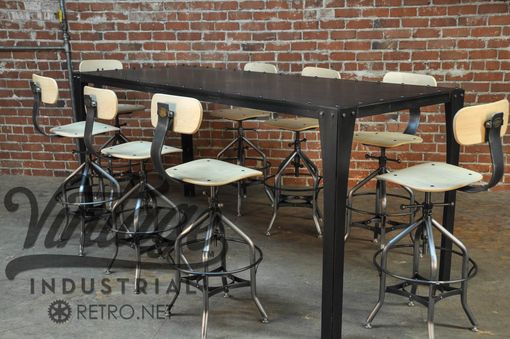 Custom Made Vintage Industrial Simple Metal Table