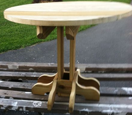 Custom Made Round Patio, Yard Or Pool Side Table