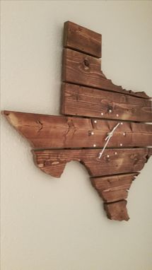 Custom Made State Map Wall Art With Clock