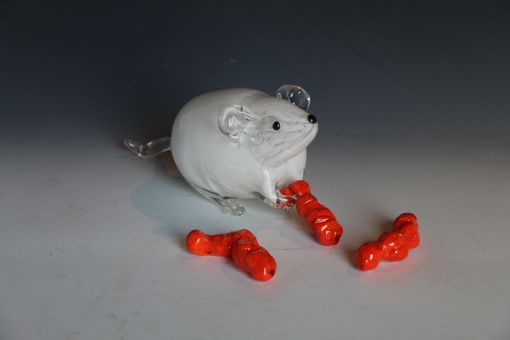 Custom Made Glass Hand Blown Lab Rat