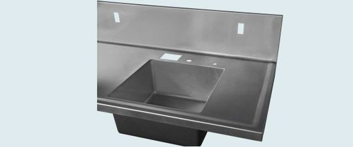 Custom Made Stainless Countertop With Multiple Cutouts