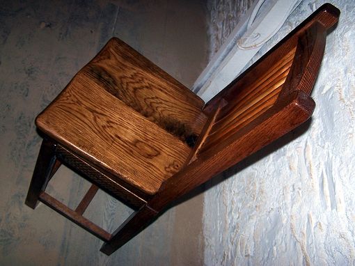 Custom Made Reclaimed Antique Oak Swivel Bar Stools