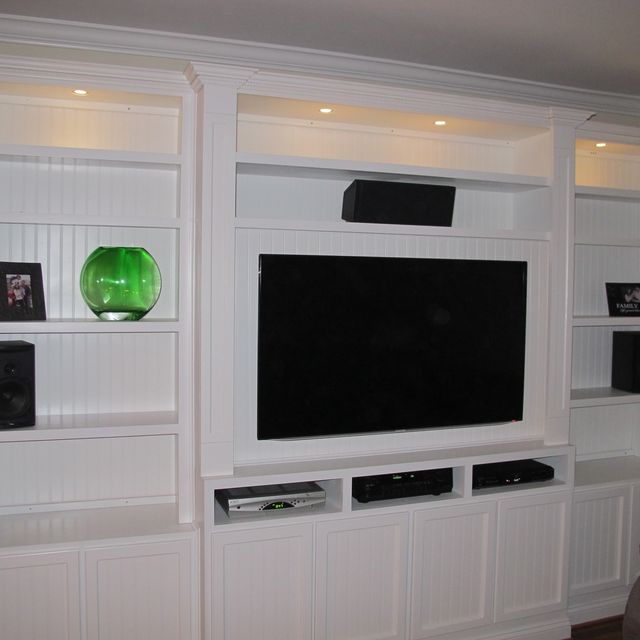 Hand Crafted Built-In Entertainment Center by Carolina Woodworking ... Hand Crafted Built-In Entertainment Center by Carolina Woodworking ...