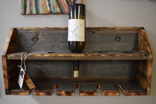 Custom Made Barn Wood Wine Rack