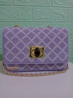 Custom Made Gift From Husband, Awesome Handmade Bag, Crochet Bags, Leather And Yarn Handbag Shoulder Bags