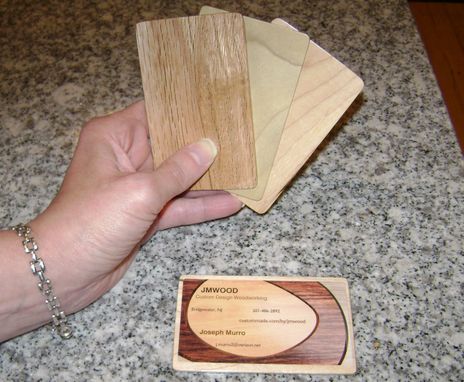 Custom Made Business Card Hardwood Placards