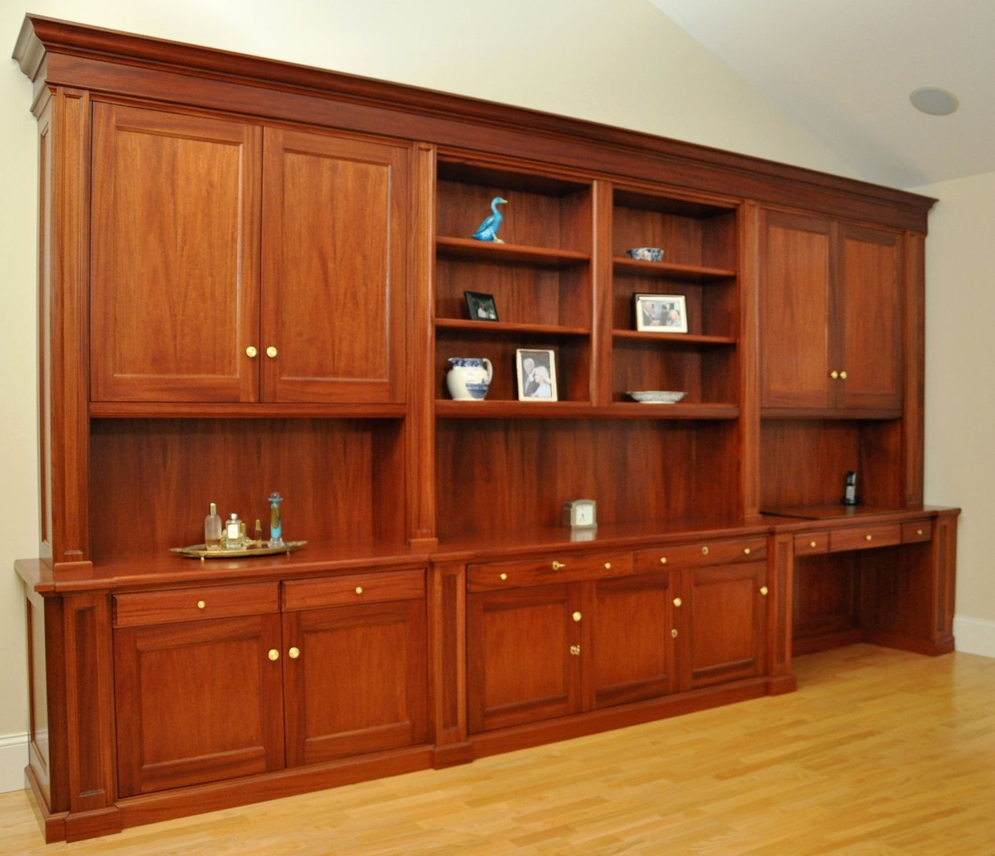 Desk in deals wall unit