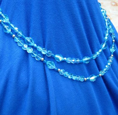 Custom Made Crystal Blue Double Necklace