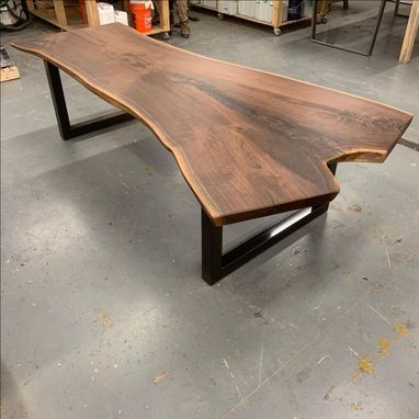 Custom Made Single Slab Walnut Conference Table // Boardroom Table