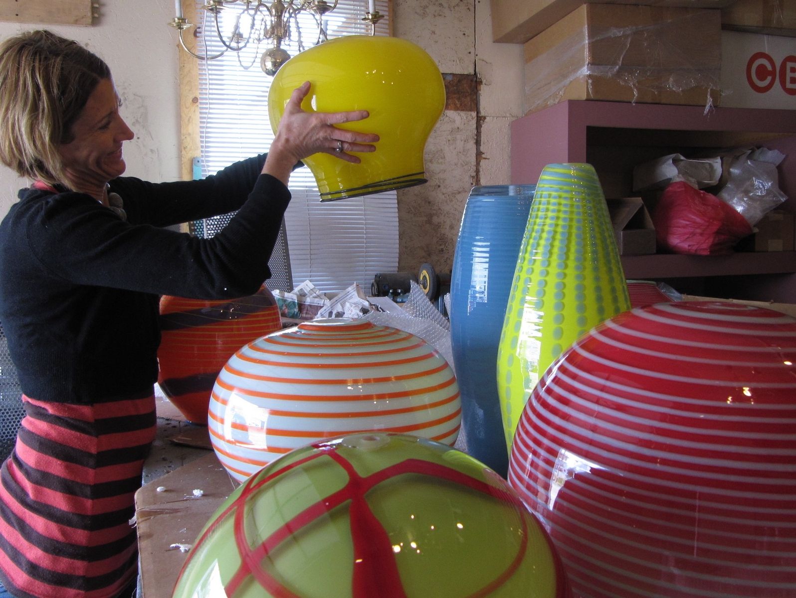 Custom Chinese Lantern Glass Pendants (Extra Large) by Illuminata Art