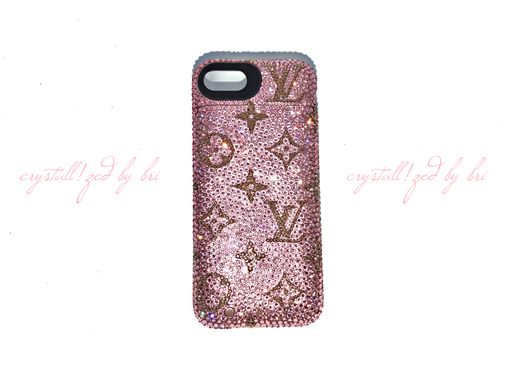 Custom Made Lv Crystallized Iphone Case Any Cell Phone Bling Genuine European Crystals Bedazzled Louis Vuitton