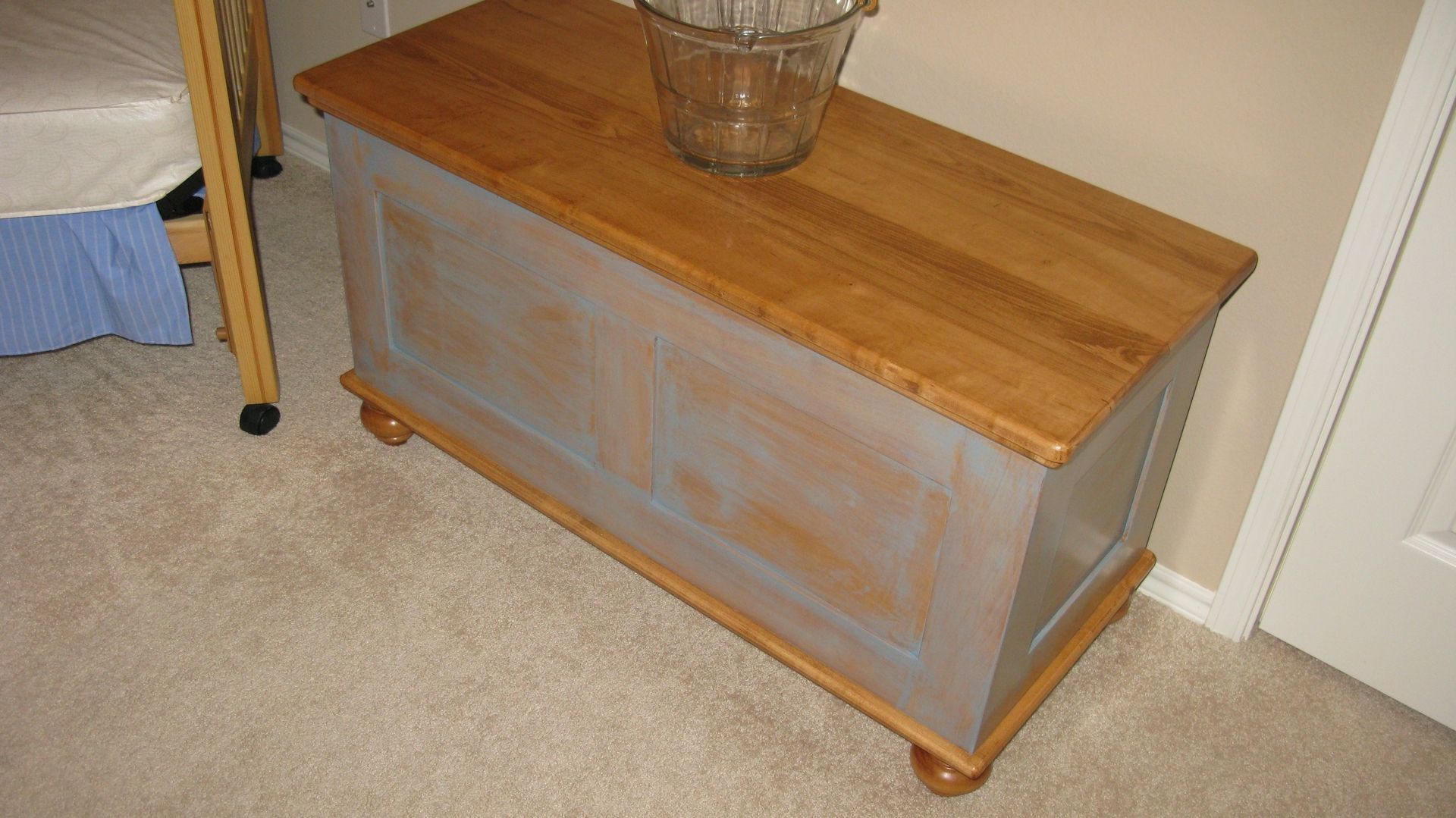 Hand Crafted Blanket Chest Maple Cedar Lined by Tom's Handcrafted Furniture