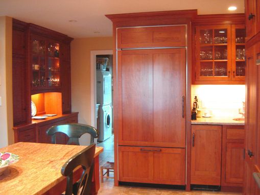 Custom Made Cherry Cabinets In A Simple, Mission-Like Style