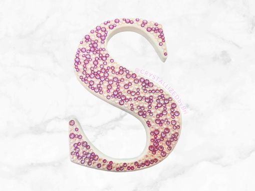 Custom Made Crystallized Wall Hanging Letter Monogram Baby Decor Bling Genuine European Crystals Bedazzled