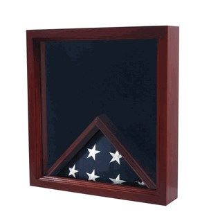 Custom Made Fireman Flag And Medal Display Box - Medal Presentation Box