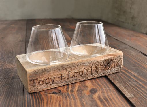 Custom Made Tad Revolving Wine Glass Pair