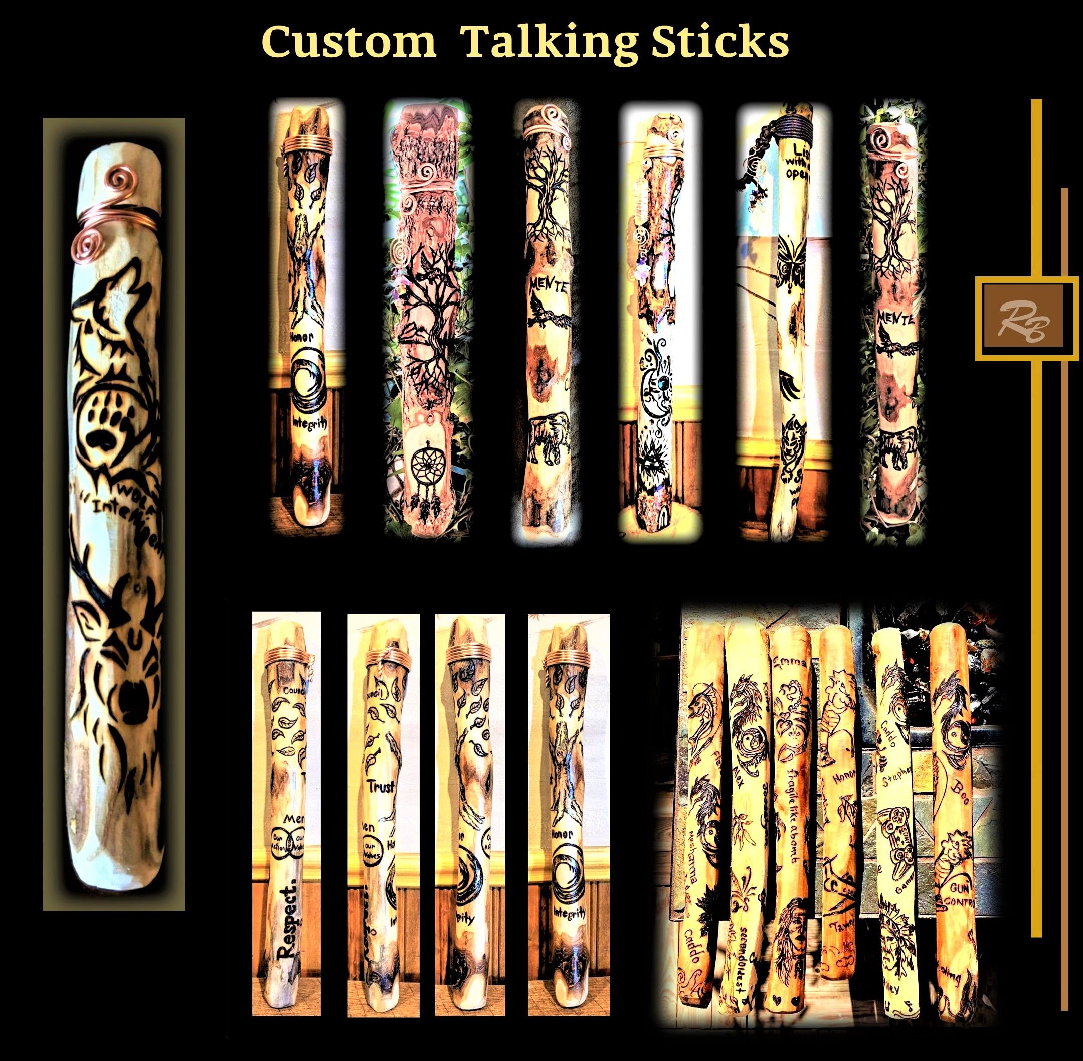 Custom Made Talking Stick, Group Talk, Communication, Office Gift