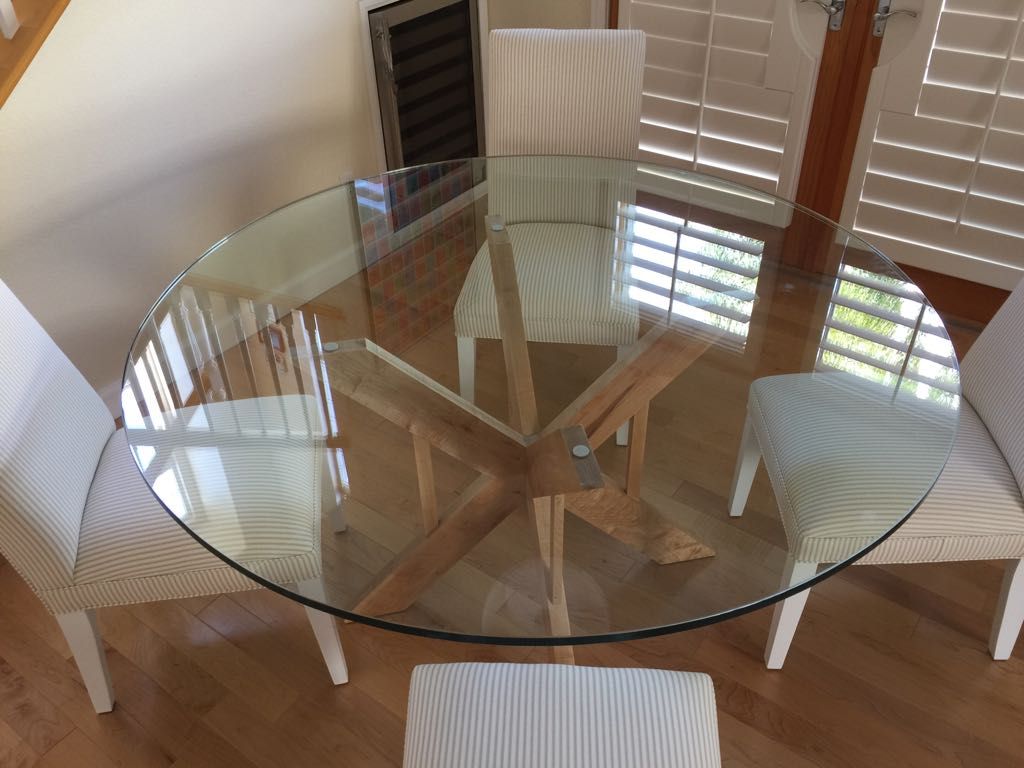 Custom Double X Dining Table Base by M. Reslan Hawasli
