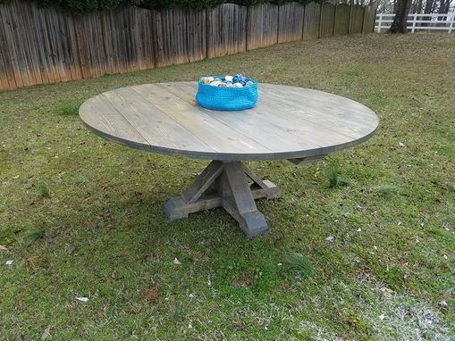 Custom Made Round Pedestal Base- Farmhouse Table