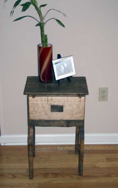Custom Made Reclaimed Pallet And Flame Maple Nightstand