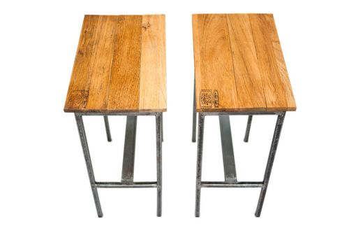 Custom Made Oak Top End Tables