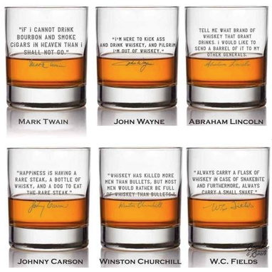 Buy Custom Made Famous Quote Engraved Whiskey Glasses Made To