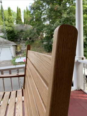 Custom Made White Oak Porch Swing