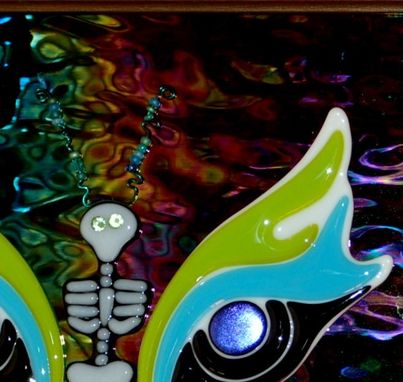Custom Made Fused Glass Day Of Dead Wall Art - Reflections