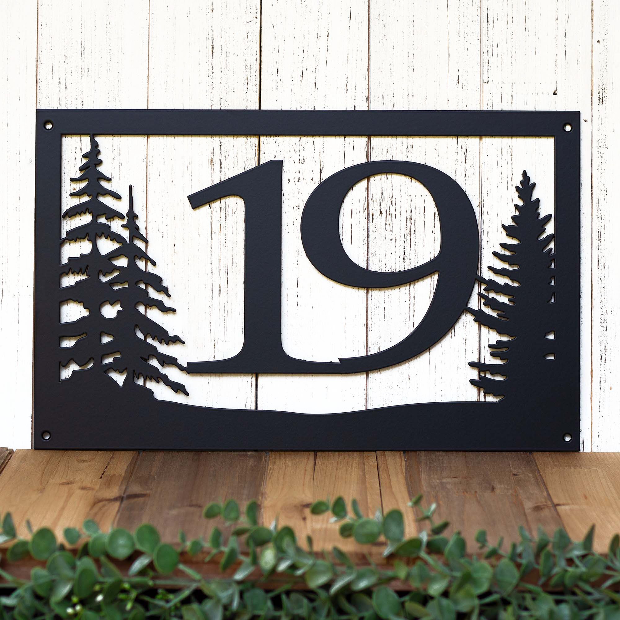 Buy Custom Made House Number Sign, Metal Sign Personalized Outdoor