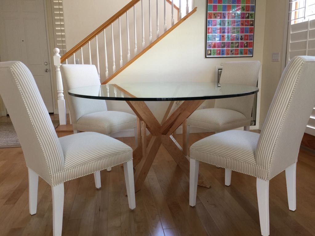 Custom Double X Dining Table Base by M. Reslan Hawasli