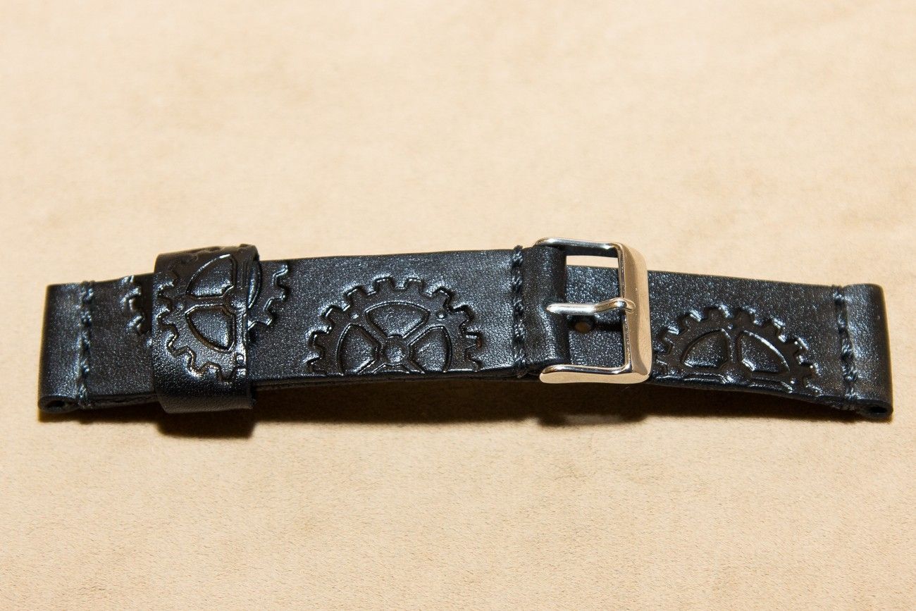 Handmade Watch Strap Custom Tooled (Steam-Punk, Sprocket) by ...