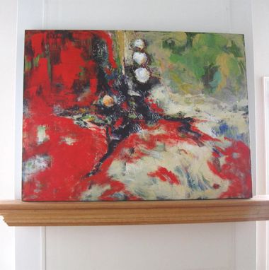 Custom Made Red Origianl Abstract Painting Original Acrylic On Canvas