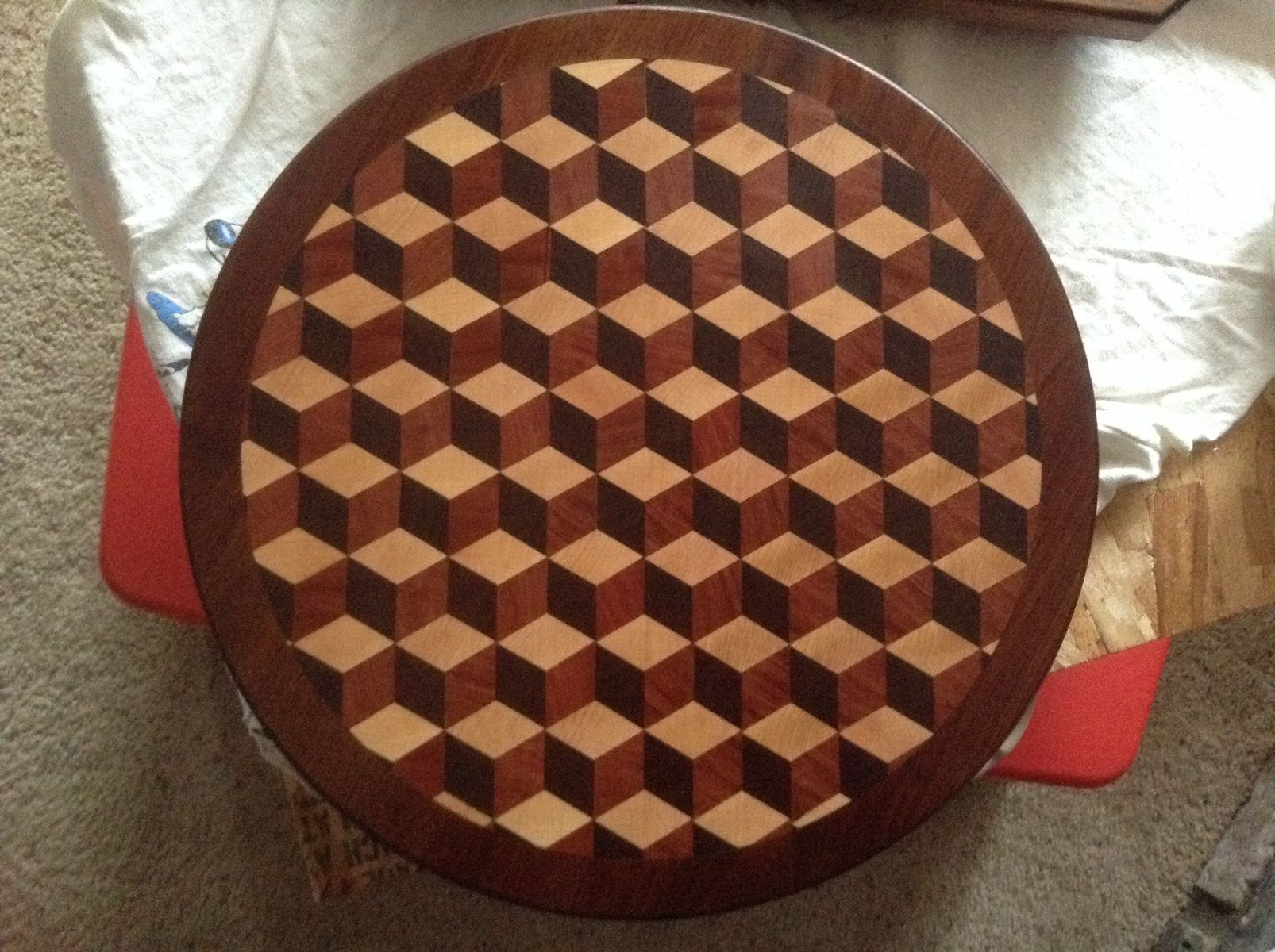 Hand Crafted Pizza Cutting Board End Grain by Hancock Woodworks LLC