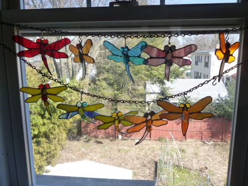 Custom Made Stained Glass Dragonfly