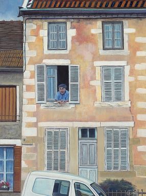 Custom Made French Onlooker (Beze France) Oil Painting Unstretched - Limited Edition Canvas Print