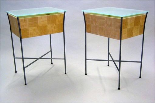 Custom Made Checkered Side Table