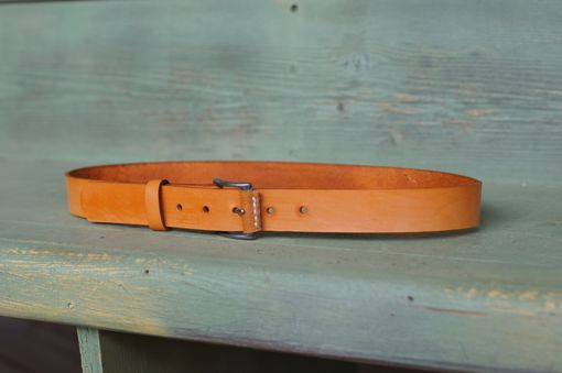 Custom Made Rustic Leather Belt Customized With Initials For Identification
