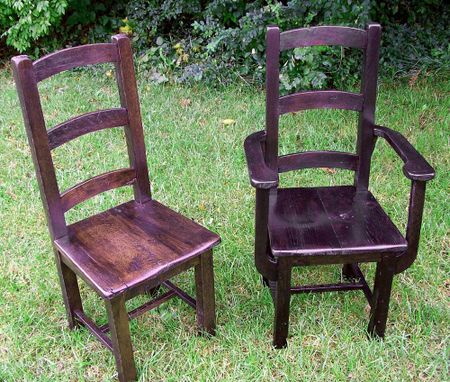 Custom Made Captain's Dining Chairs From Reclaimed Barn Wood