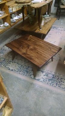 Custom Made A Repurposed Coffee Table From Salvaged Cypress, Made On A Vintage Rca Victor Tv Or Radio Stand!