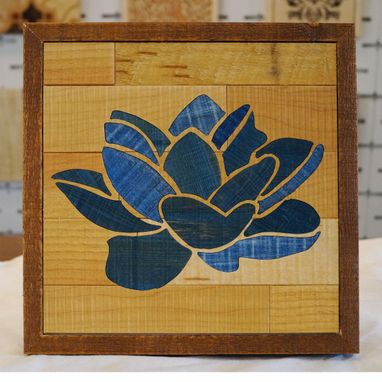 Custom Made Blue Lotus ** Yoga Studio Art **