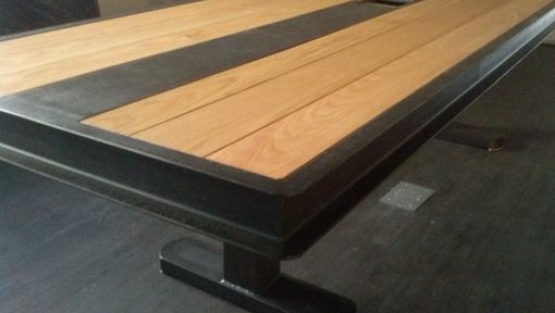 Custom Made Industrial Wood And Steel Converence Table