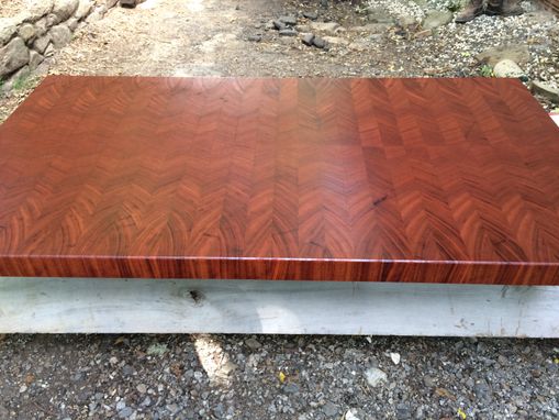 Custom Made End Grain Sapele Or Mahogany Island Top