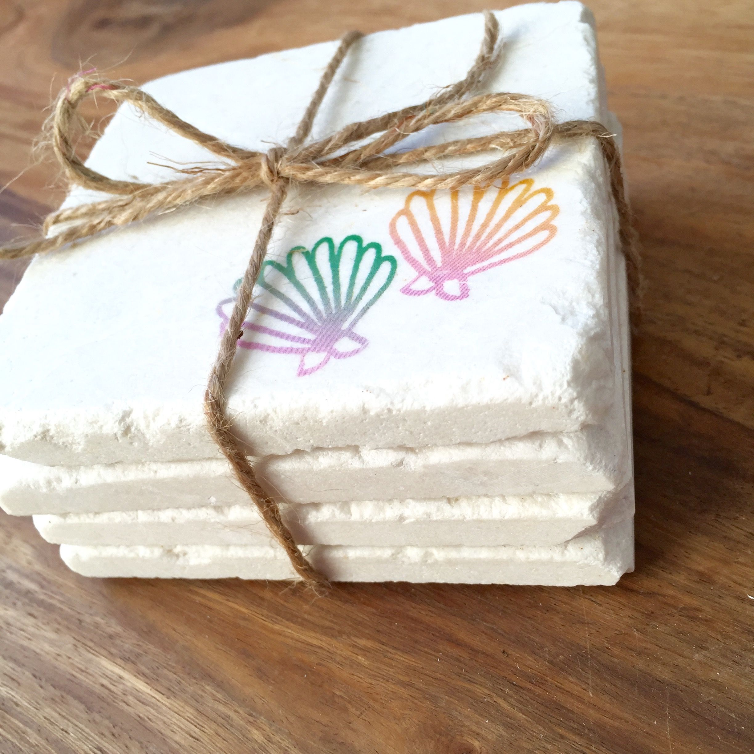 Buy Hand Crafted Mermaid Stone Coasters (Set Of 4), made to order from