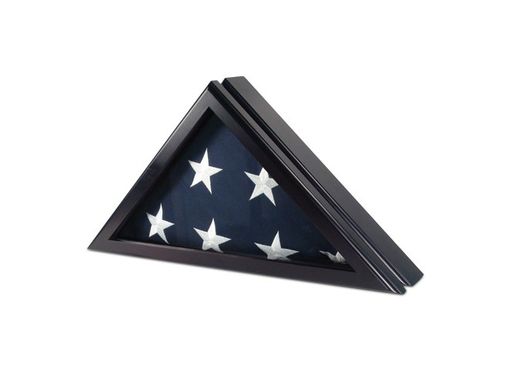 Custom Made Officer Case For 5 X 9.5 Flag In Black Cherry